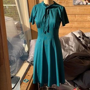 NWOT 40s/50s style mid length teal dress